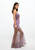 Elsa Lavender Beaded Crop top two piece sheer panel dress