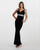 Black Evening Dress with Sparkly shoulders and waistline