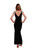 Atina Collection black Evening Dress with Sparkly shoulders and waist