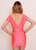Pink versatile off shoulders beaded dress
