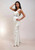 White Mermaid One Shoulder tiered evening dress 