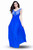 Blue Lace Bodice Dress Detachable Shoulder Covers