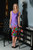  Lavender Flower Print Knee Length pencil dress