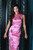 Atina Luxe Pink Lady Shanghai Qipao with flower appliqués (Custom Made)