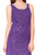 Purple flower embroideries Cotton Dress