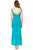 Teal sweetheart neckline stretchy Gown with silver sequins shoulder to waist