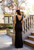 Black Jem Embellishsed Waist Gown