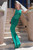 Atina Collection Emerald Green Sheer Dress with Breast Pad