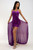Purple diagonal Hi Low Ruffle Gown