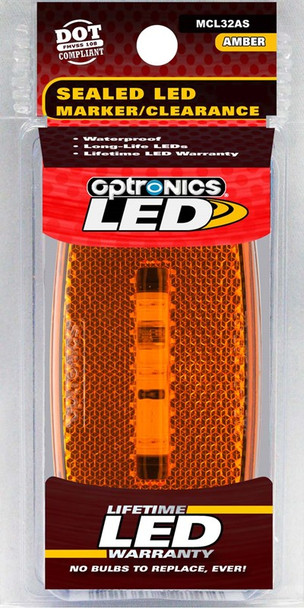 LED M/C;OVAL;WHT; AMB