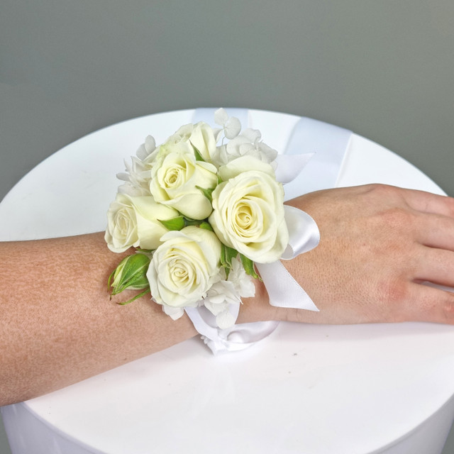 White Spray Rose Wrist Corsage White Spray Rose Wrist Corsage