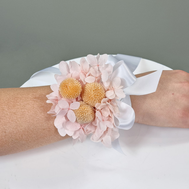 Pink Preserved Wrist Corsage Pink Preserved Wrist Corsage