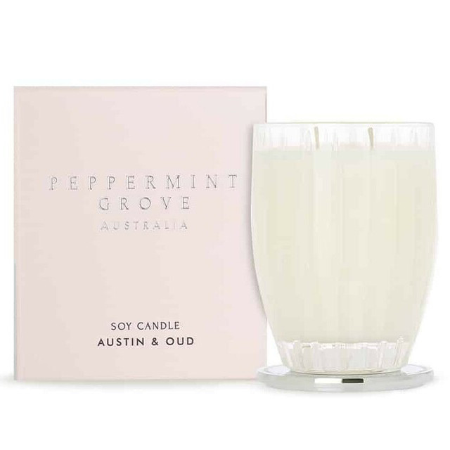 Peppermint Grove Austin and Oud Candle 350g Large