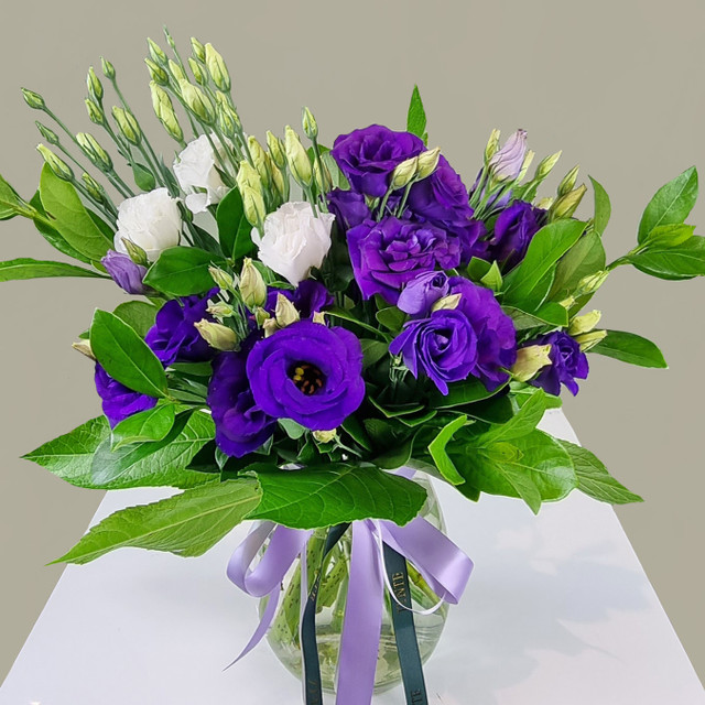 Purple Lisianthus Vase