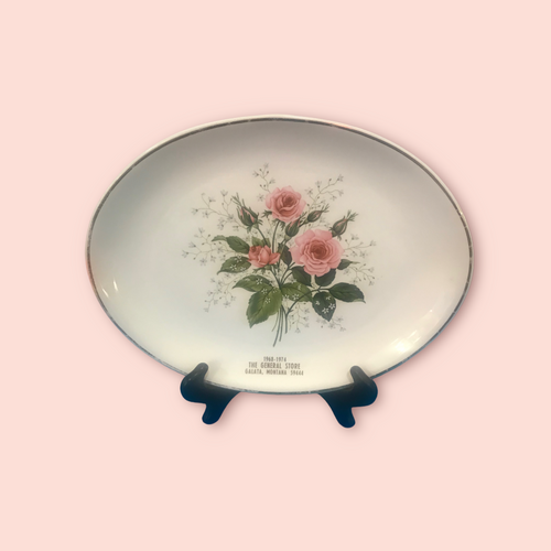 Rose Platter "Galata General Store"- True Vintage