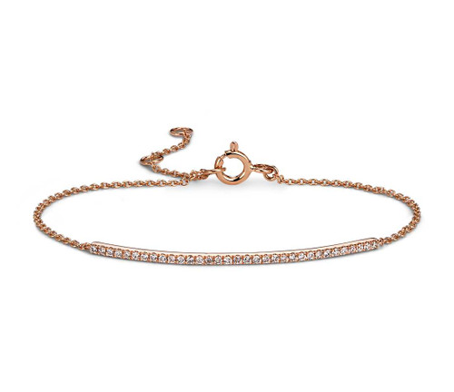 Delicate Diamond Bar Bracelet