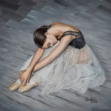 Capturing Serenity and Elegance: Painting a Resting Ballerina