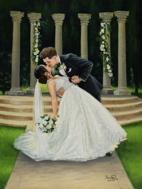 Realistic Luxury Wedding Painting: Franklin Lakes & Wyckoff, NJ