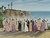 Los Angeles Live Wedding Painting of Indian Family at the Point Vicente Interpretive Center.