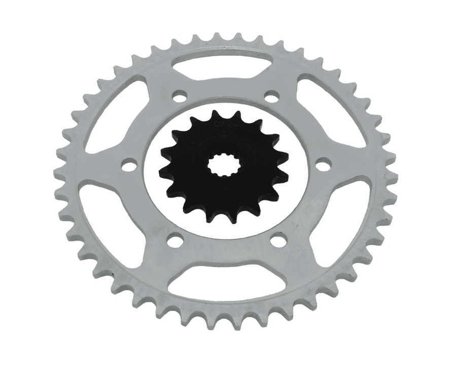 2003 - 2005 Yamaha R6 YZF-R6 530 Conversion Front & Rear Silver Sprocket 16/45