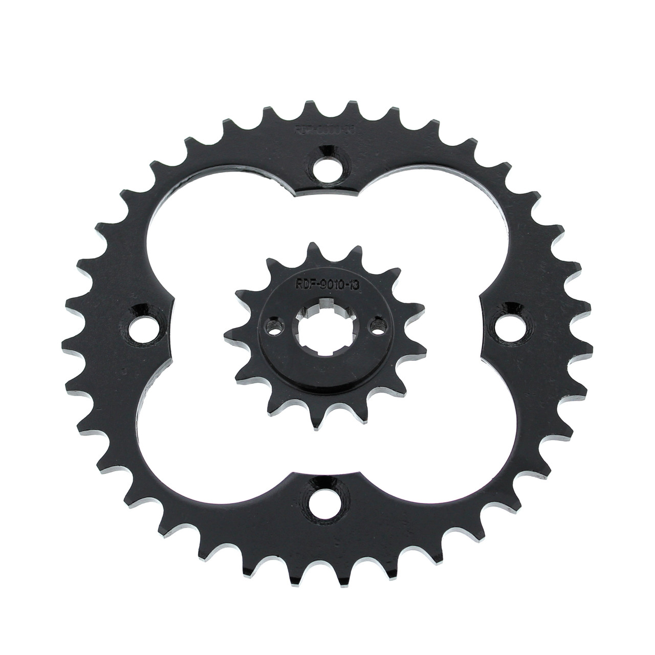 1986 - 1989 Honda 250R TRX250R 13 Tooth Front & 36 Tooth Rear Silver Sprocket