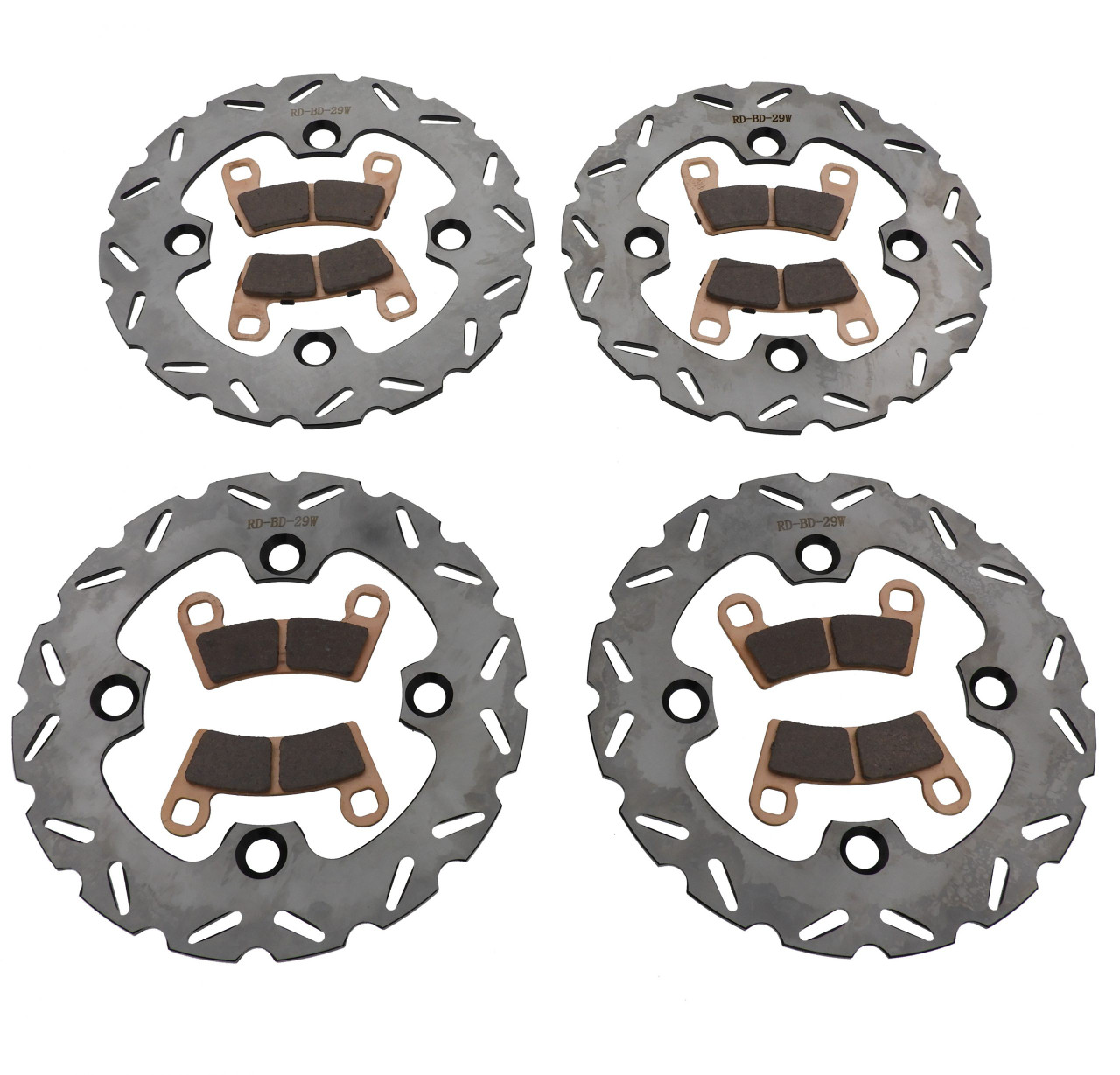Brake Rotors & Brake Pads fit Polaris RZR S 900 2015 - 2018 Front & Rear RipTide