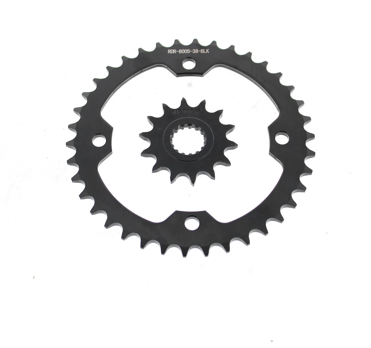 Sprocket for Yamaha Raptor 700 YFM700R 2006 - 2008 14T Front and 38T Rear Black