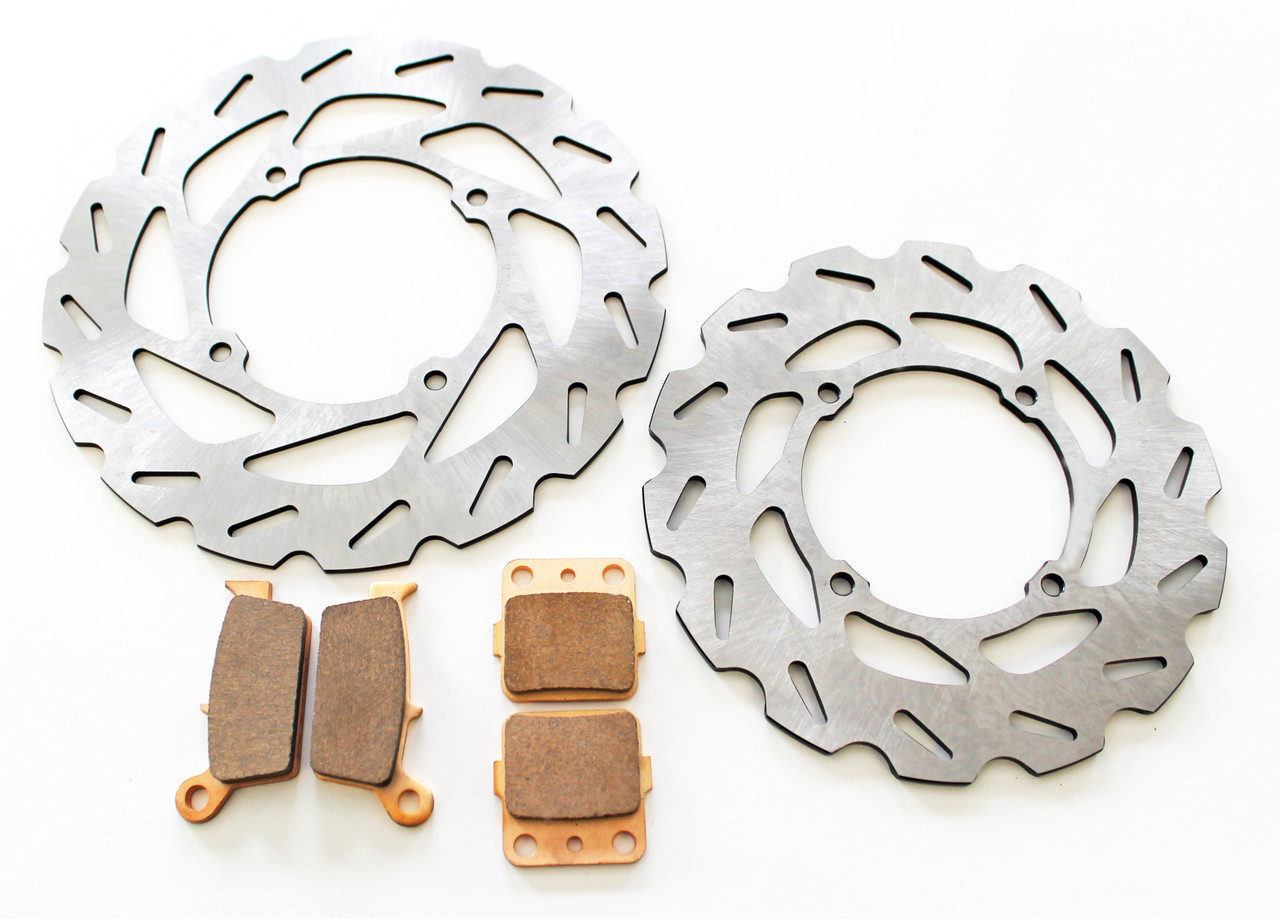 1992-2002 Honda CR80 Front & Rear RipTide Brake Rotor Disc & Brake Pads