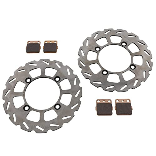 Brake Rotors and Brake Pads for Yamaha Kodiak 450 YFM450 2020-2022 Front RipTide