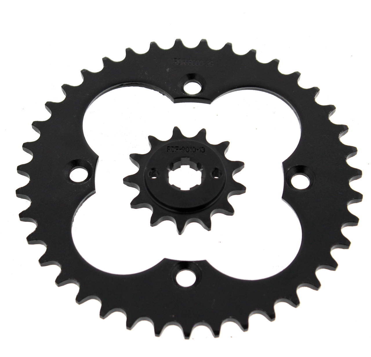 Sprockets fit Honda TRX250R 250R 1986 1987 13 Tooth Front & 39 Tooth Rear Black