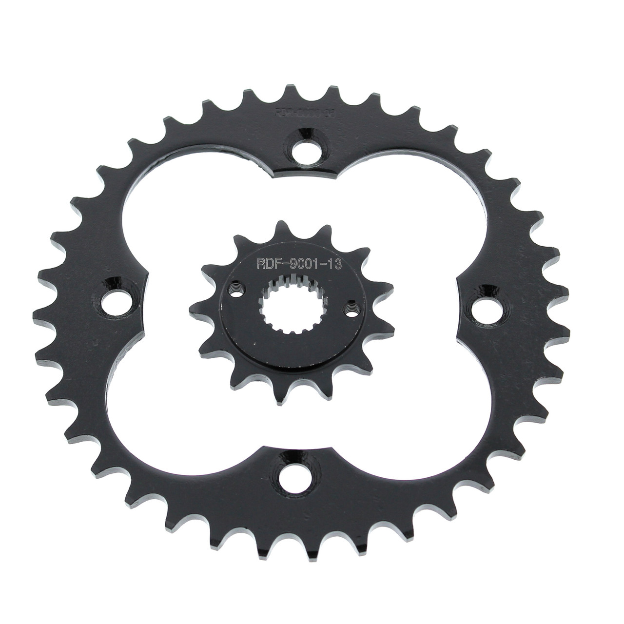 1999-2004 Honda TRX400EX 400EX 13 Tooth Front & 36 Tooth Rear Black Sprocket