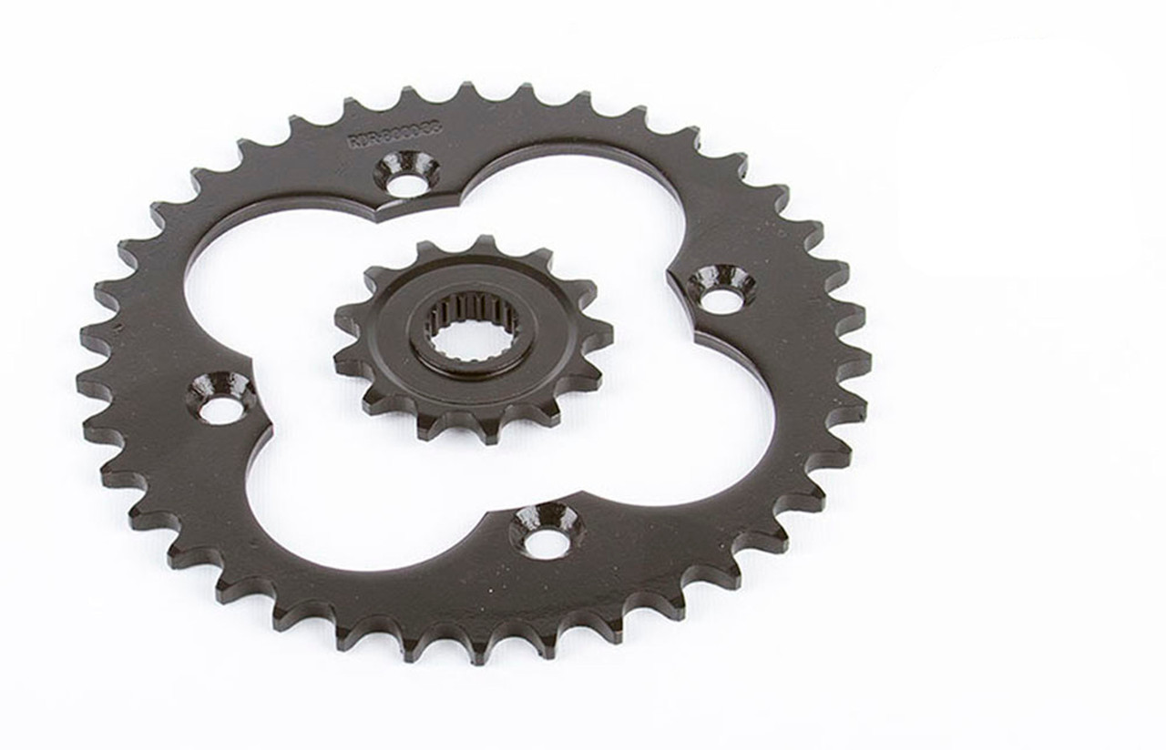 2004 - 2005 Honda Sportrax TRX450R 13 Tooth Front & 38 Tooth Rear Black Sprocket