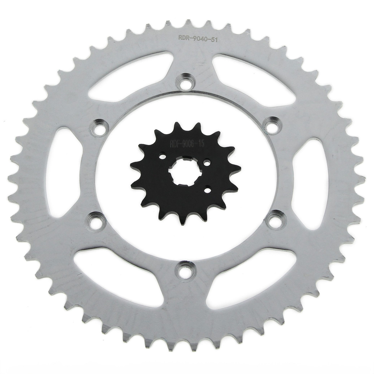 1994-1997 Kawasaki KX250 15 Tooth Front and 51 Tooth Rear Sprocket