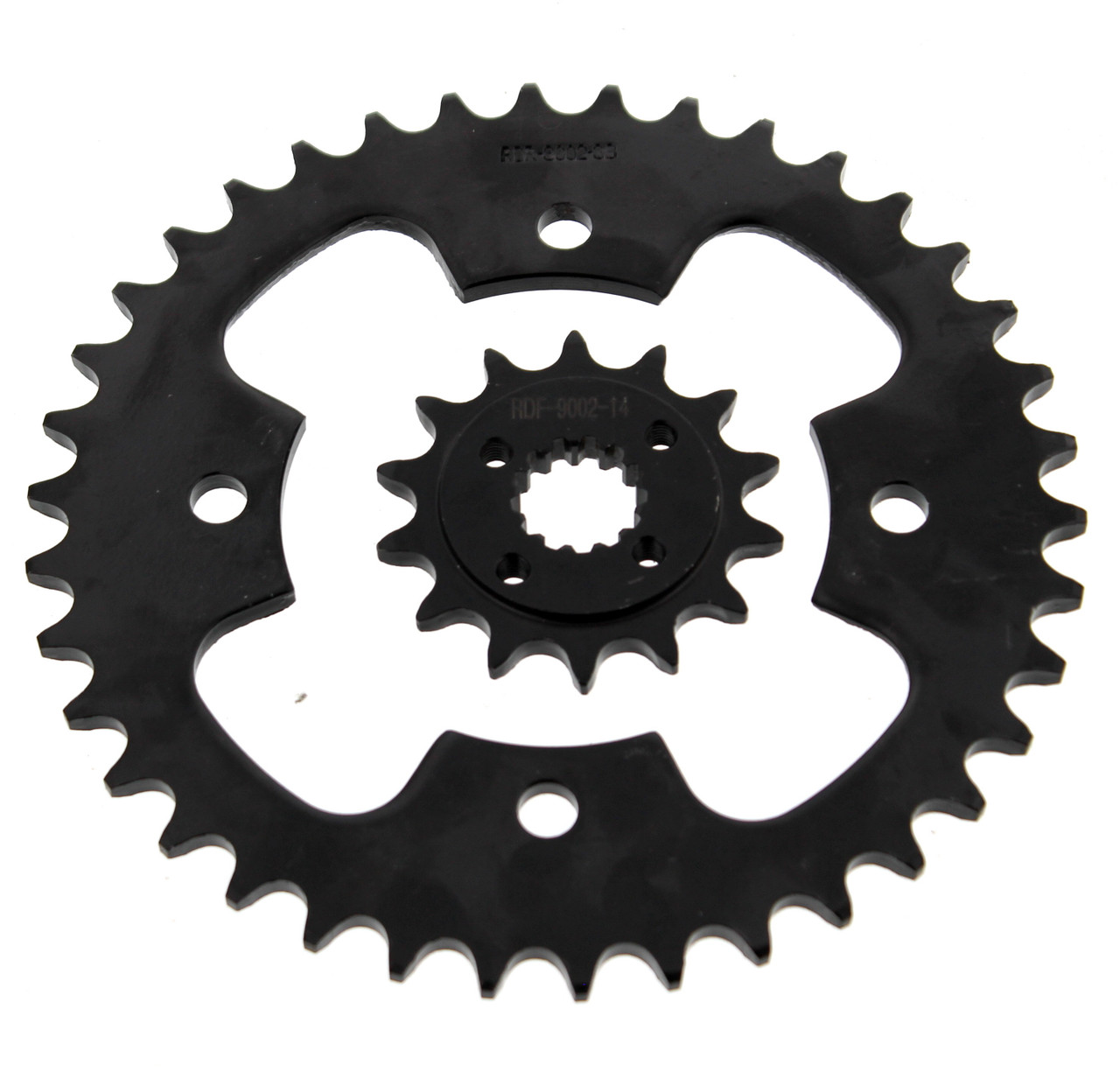 Sprockets for Polaris Predator 500 2005 - 2007 14T Front and 38T Rear Black