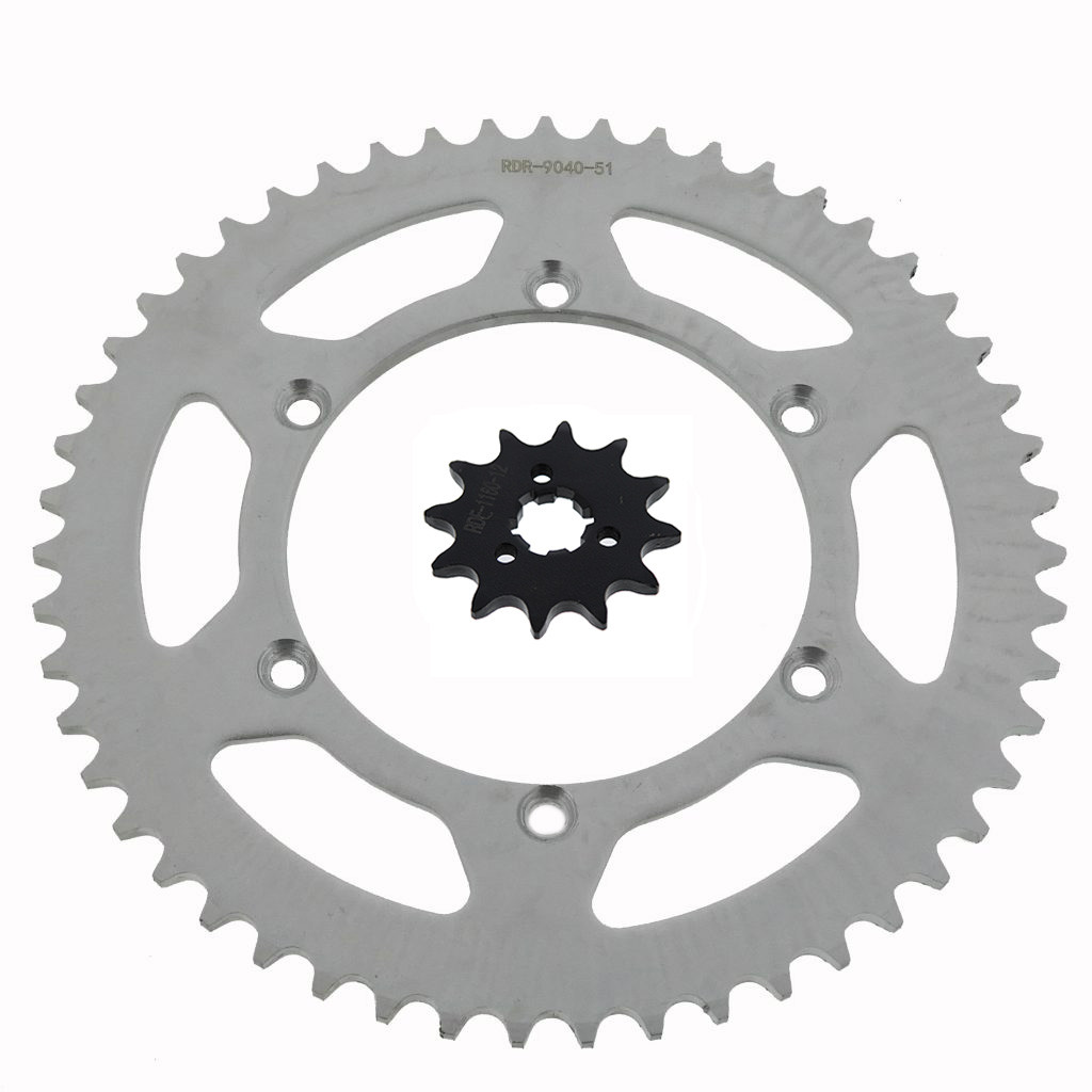 Sprockets for Kawasaki KX125 125 1994 - 2008 12 Tooth Front & 51 Tooth Rear