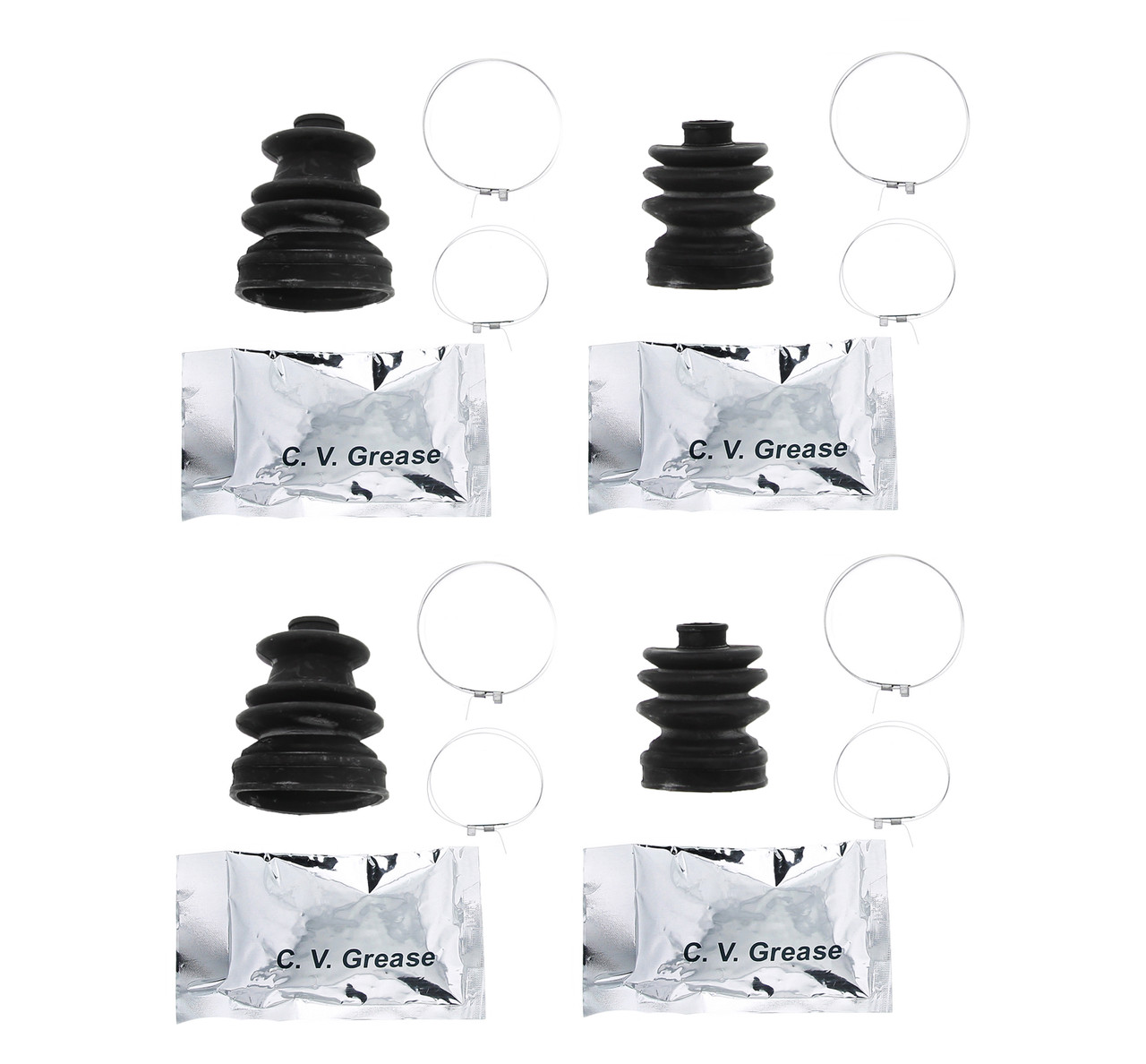 Front & Rear, Inner & Outer CV Boot Kit 2009 2010 fits Suzuki King Quad 500 4x4