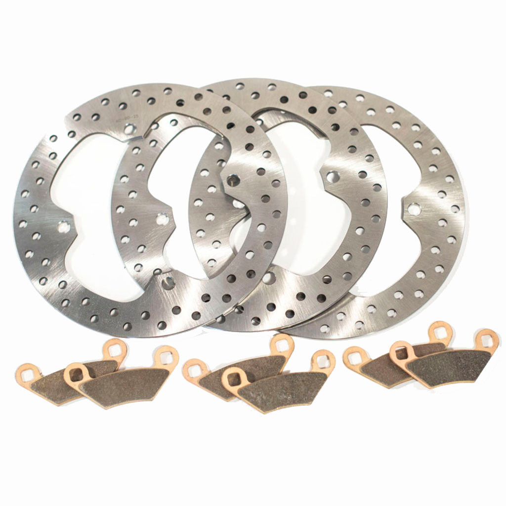 Brake Rotors and Brake Pads for Polaris Sportsman 850 2015 Front & Rear Brakes