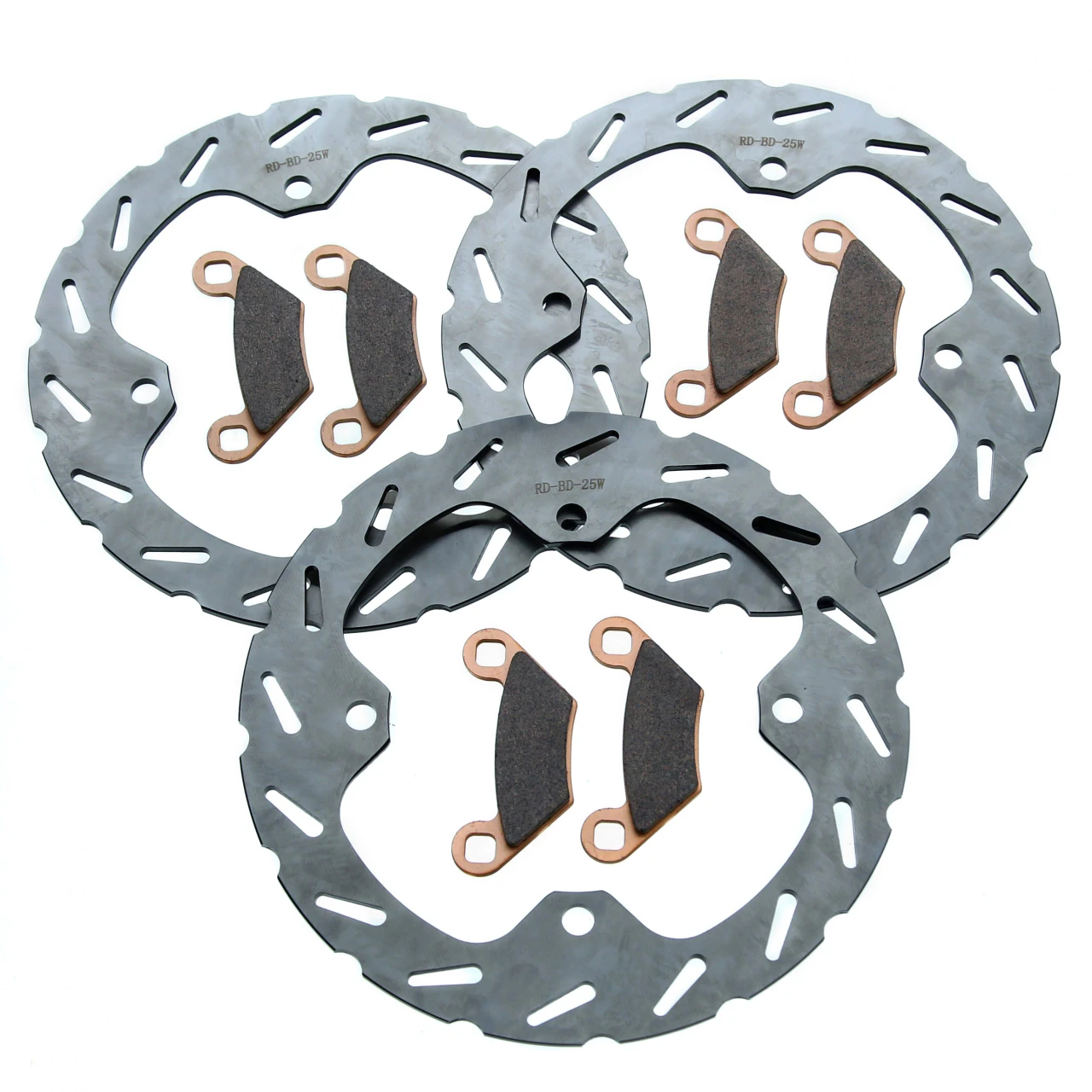 RipTide Front & Rear Brake Rotors & Brake Pads 2010 Polaris Sportsman 550 EPS