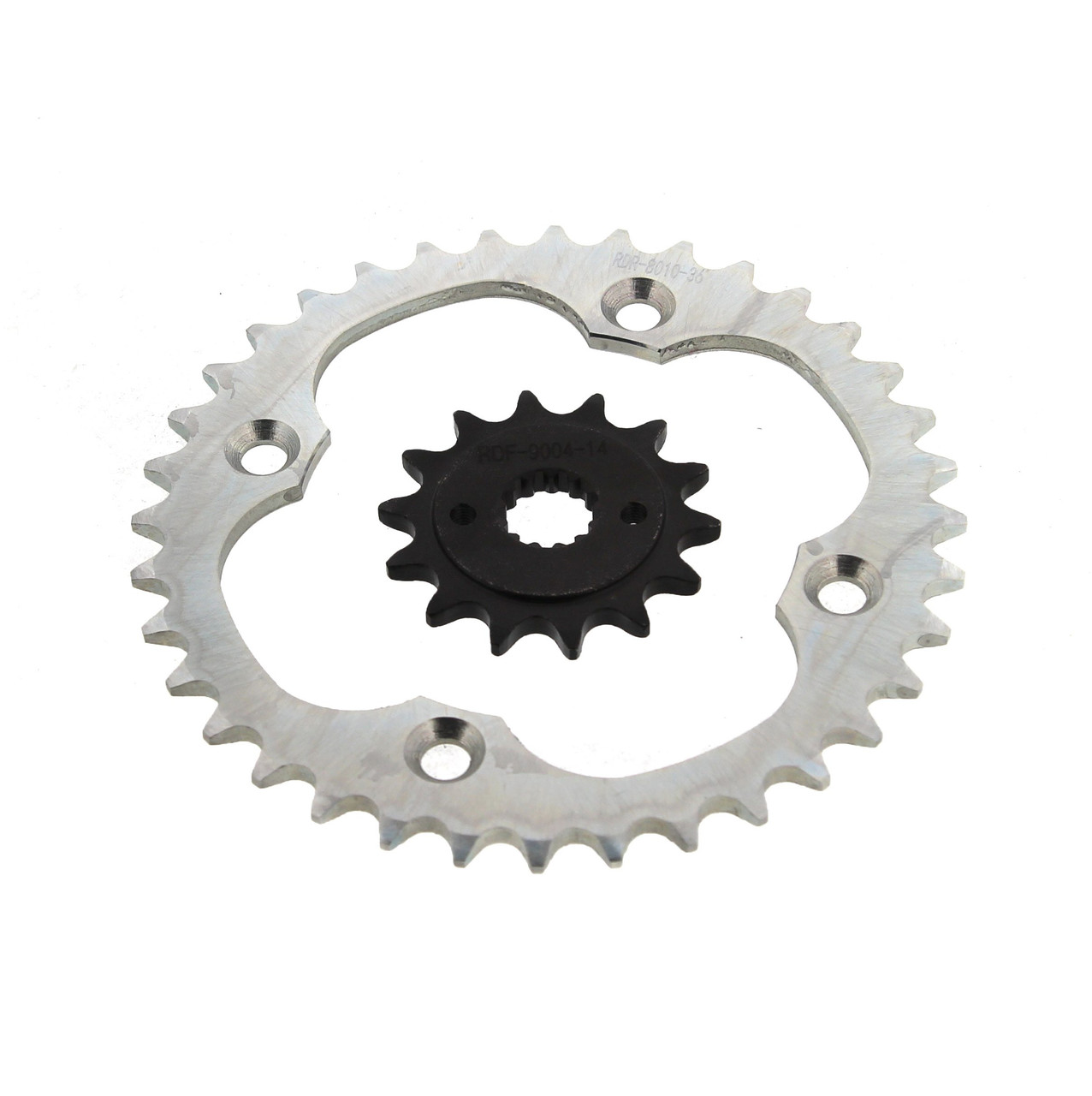 2011 - 2014 fit Suzuki LTZ400 400 14 Tooth Front & 36 Tooth Rear Silver Sprocket