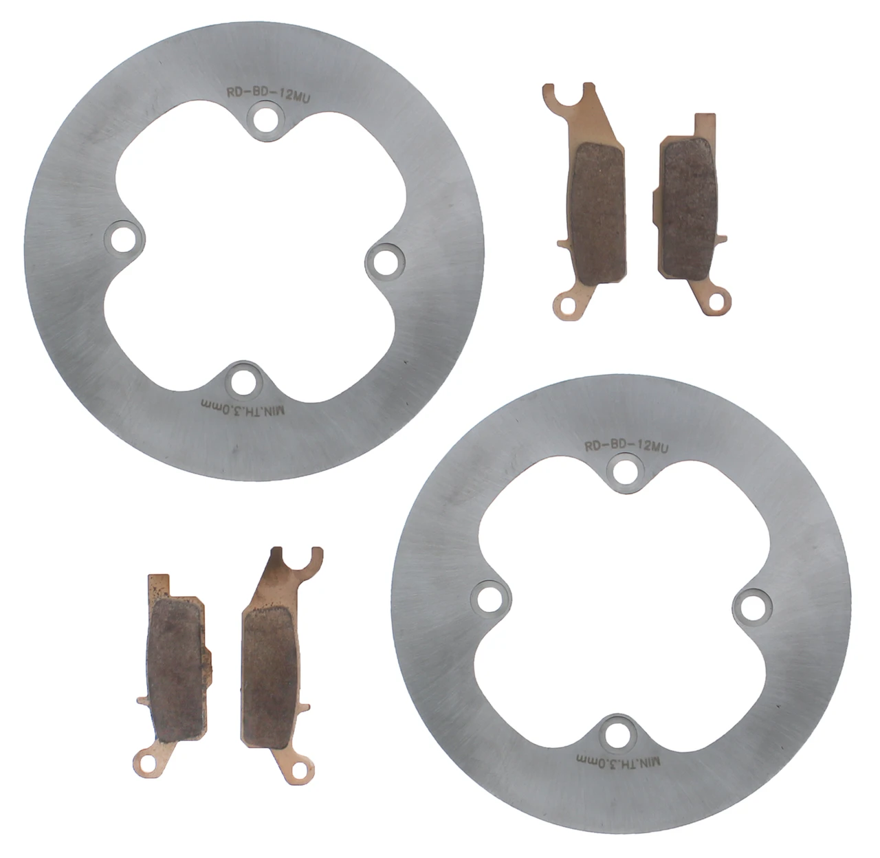 Brake Pads & Brake Rotors Yamaha Grizzly 550 YFM550 2010-2014 Rear MudRat Discs