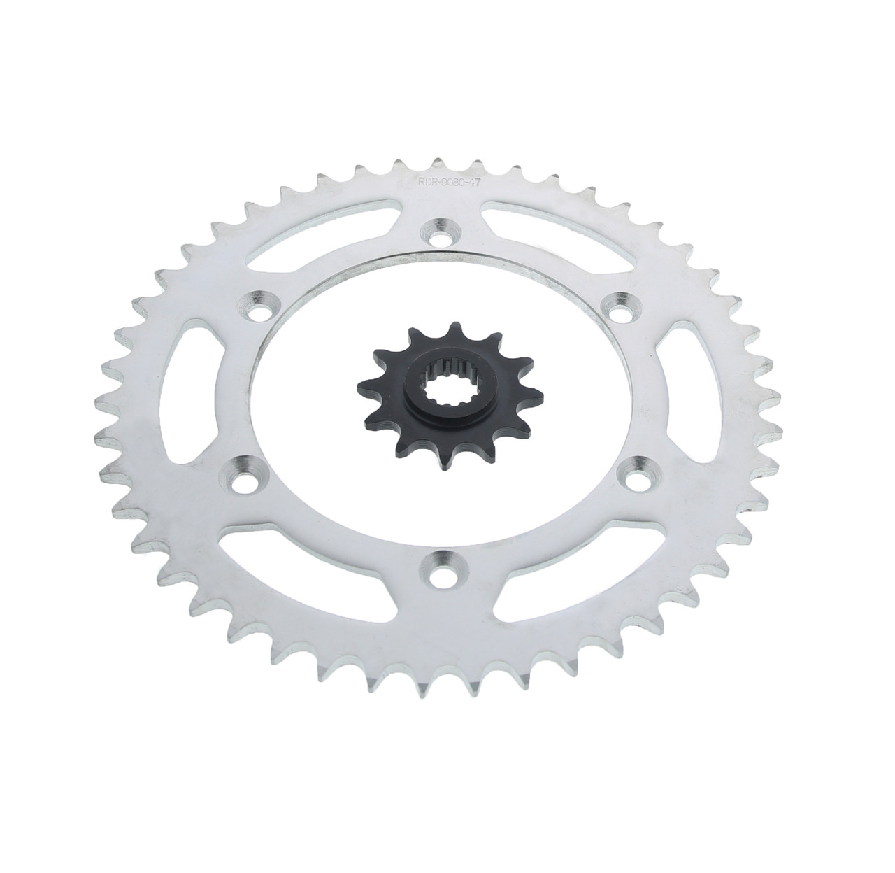 12 Tooth Front and 47 Tooth Rear Silver Sprocket fits Suzuki DR350 1990 - 1995