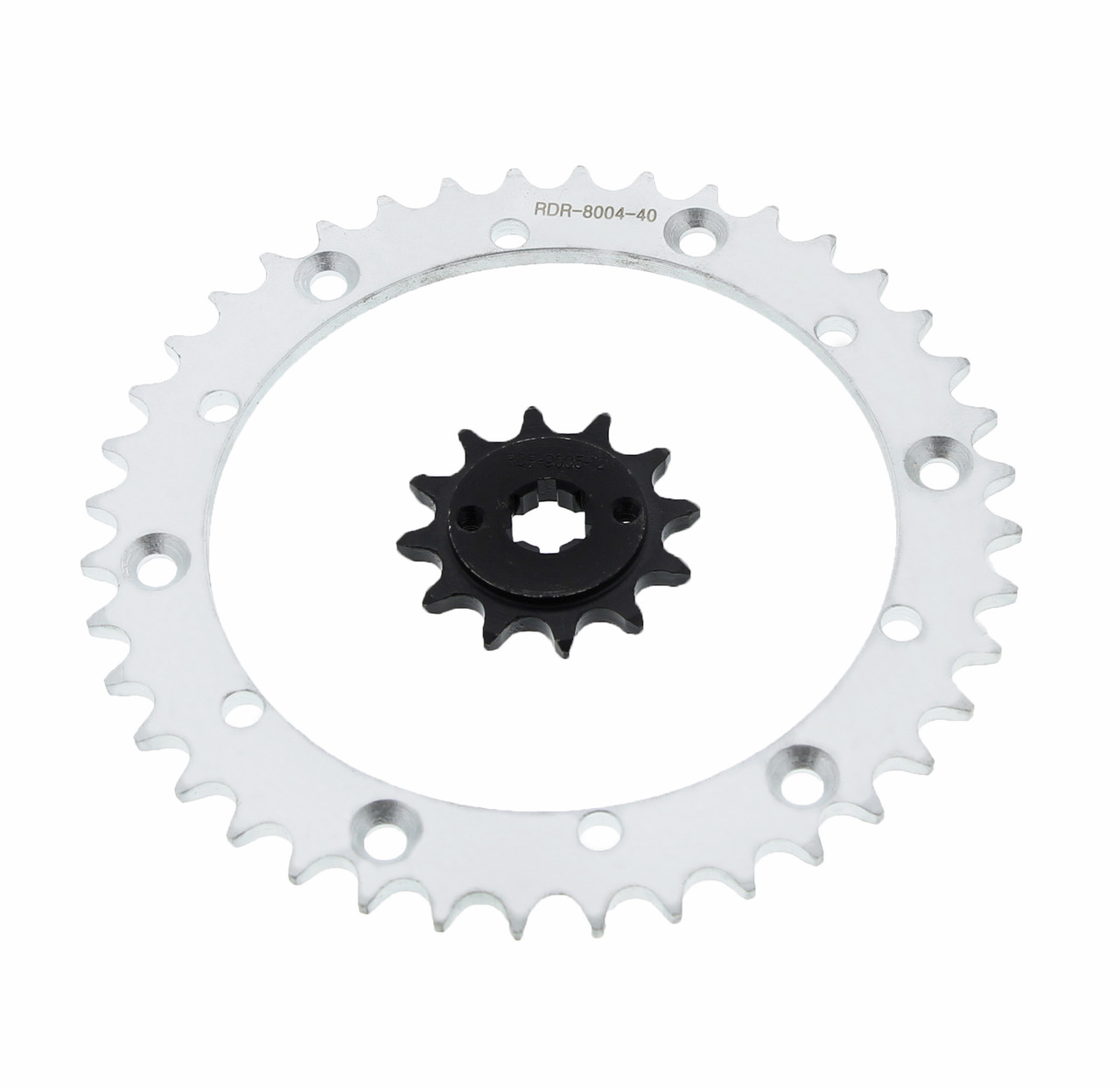 1997-1999 Yamaha YFS 200 Blaster 12 Tooth Front & 40 Tooth Rear Silver Sprocket