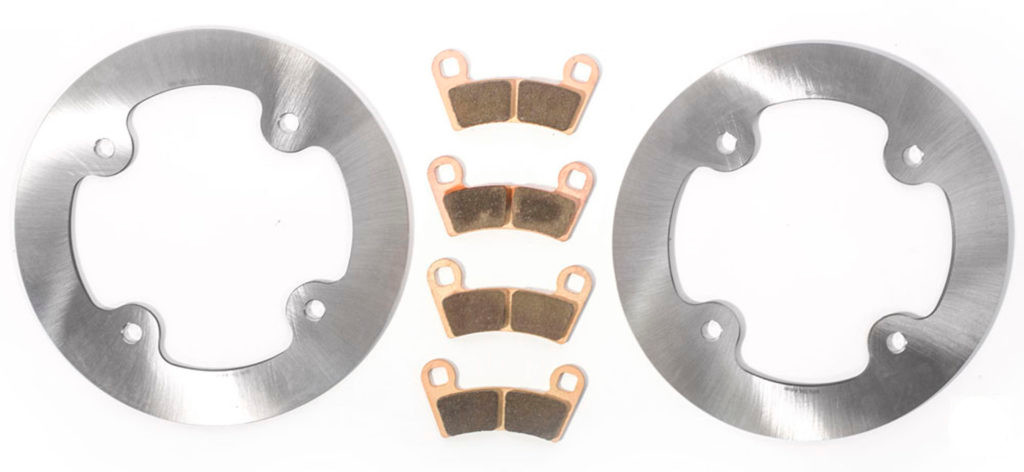 Brake Rotors and Brake Pads for Polaris RZR 570 2012 2013 Front MudRat