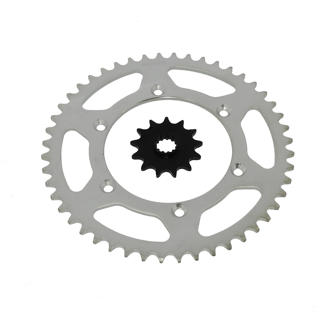 13 Tooth Front and 48 Tooth Rear Silver Sprocket fits Suzuki DR350 1996 - 1999