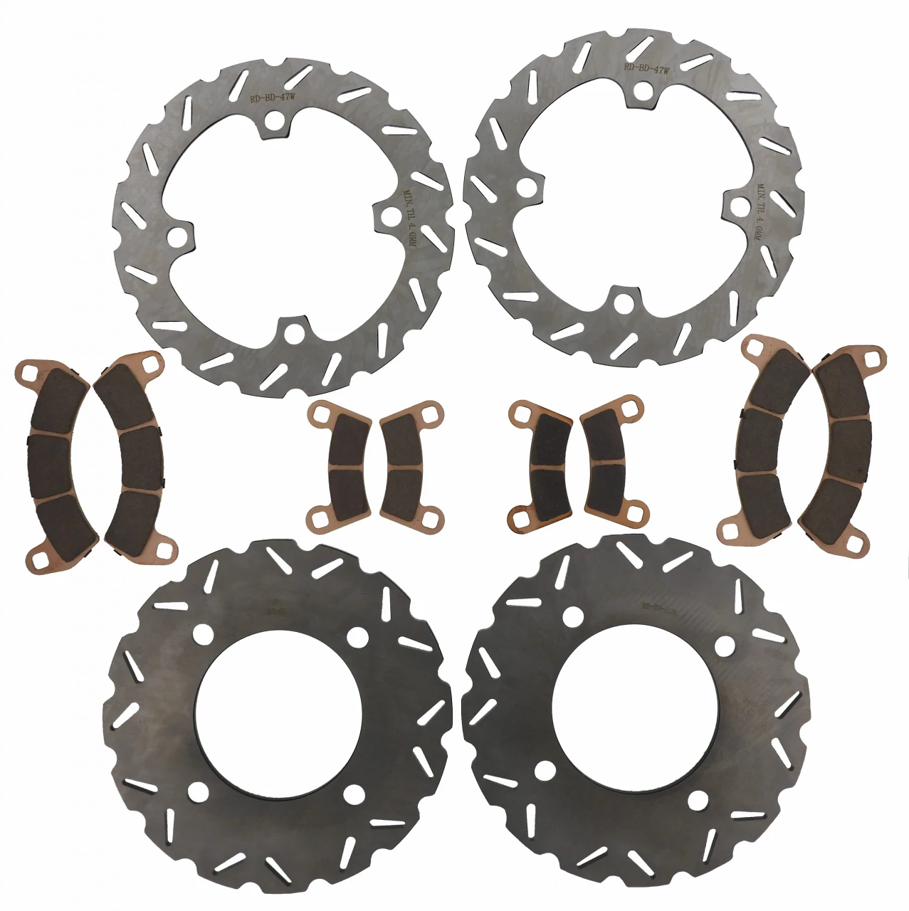 Brake Rotors & Pads for Polaris General XP 4 1000 Sport 2023-2026 Front & Rear