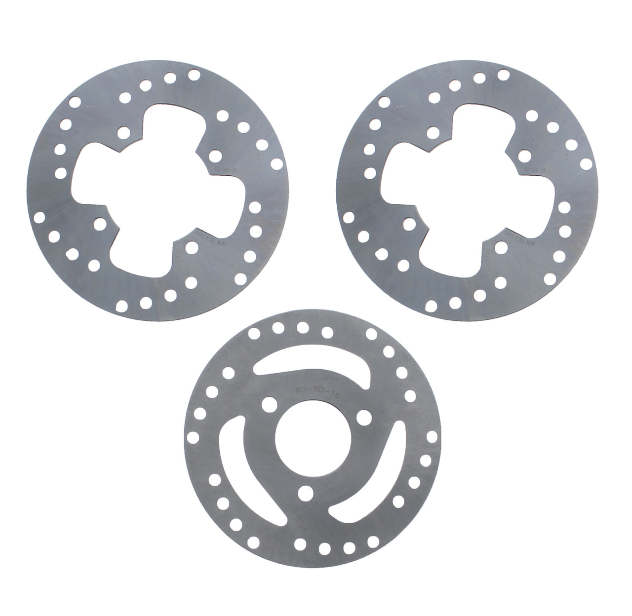 1998 1999 2000 Polaris Scrambler 400 4x4 Front & Rear Standard Brake Rotors x3