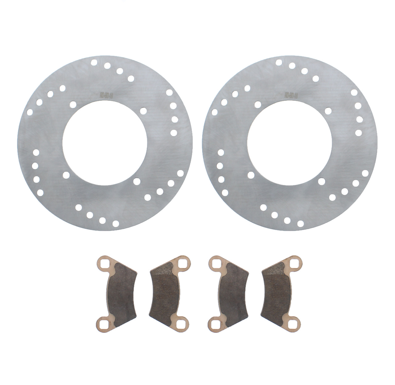 Brake Rotors & MudRat Brake Pads Polaris Ranger 500 6x6 2004 2005 Rear