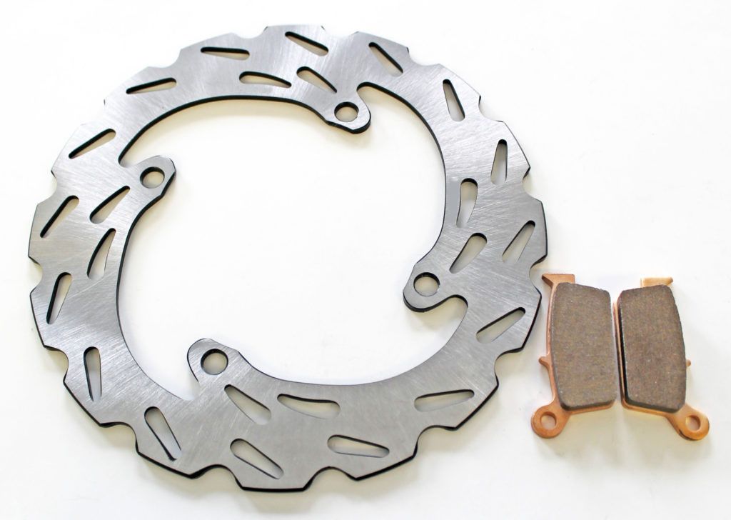 Brake Rotor and Brake Pads fit Honda CR125 1998-2001 Rear RipTide by Race-Driven