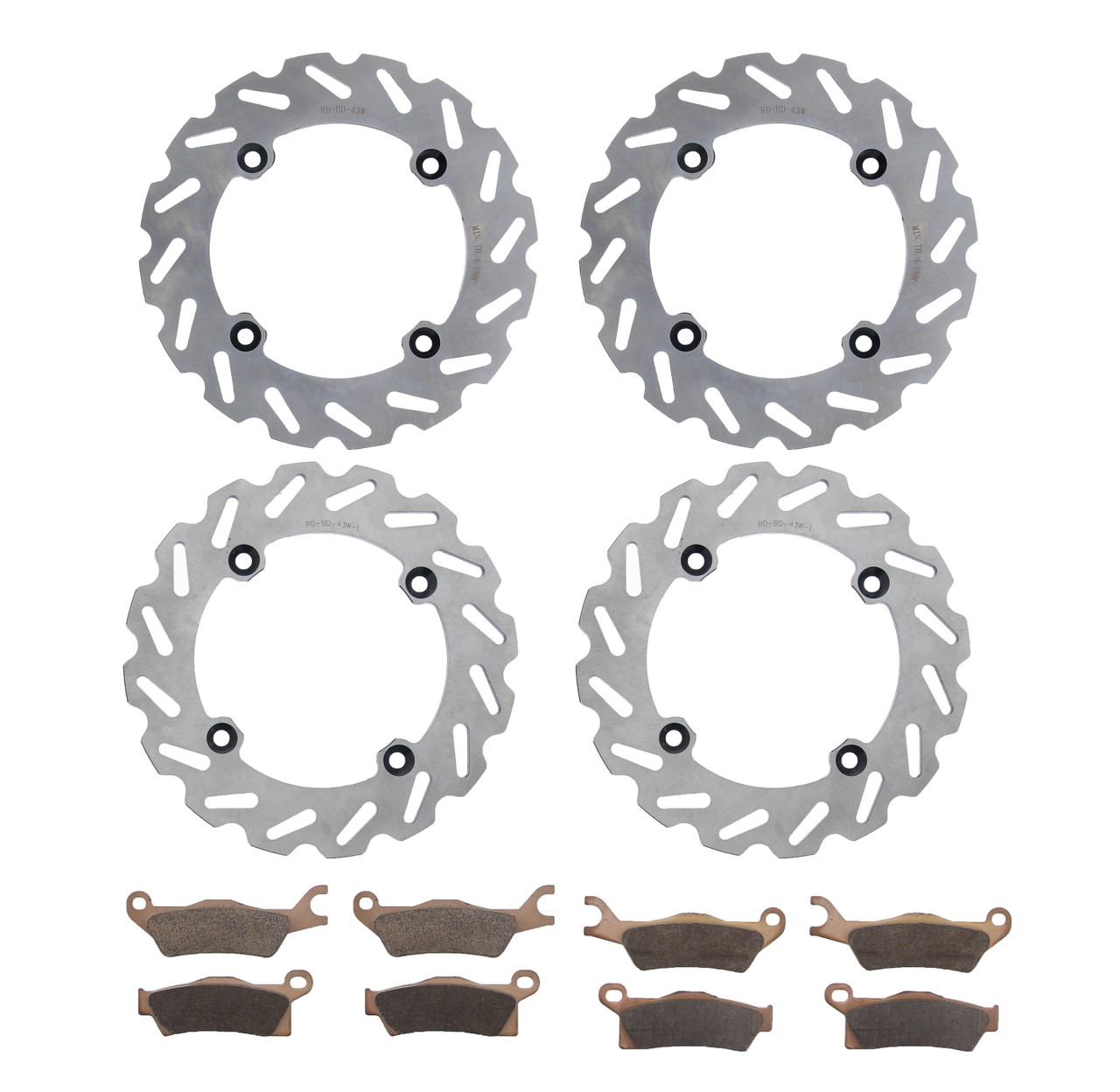 Brake Rotors & Pads for Can-Am Renegade 1000 XMR 2016 -2019 Front & Rear RipTide