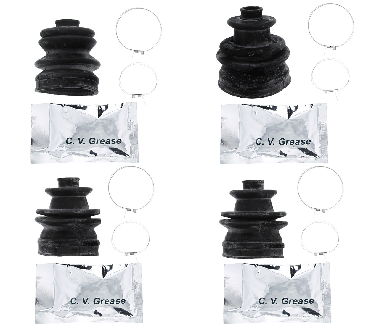 CV Boot Kit for Polaris Ranger 800 6x6 2012 Front and Rear Inner and Outer